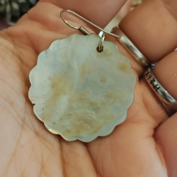 New Mother Of Pearl Earrings - Picture 4 of 4